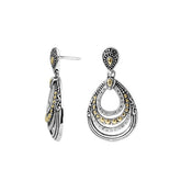AEG-8043-DY Sterling Silver Earring With 18K Gold And Diamond Jewelry Bali Designs Inc